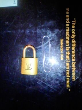 Authentic Louis Vuitton Gold Padlock with LV Logo